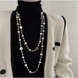Pearl Necklace Multi Layer AAA Grade Bezel Setting Elegant Everyday Wear - Product Image 3