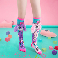 Chaussettes mi-mollet en coton avec motif chien à grandes oreilles 3D, douces, moelleuses, tricotées, absorbant la transpiration, mode hiver unisexe