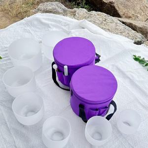 8-14인치 투명 크리스탈 싱잉볼 도매 세트 차크라 사운드 볼 세트 - Product Image 6