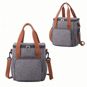 Sac isotherme de grande capacité pour étudiants d'Oxford, pour garder les aliments frais et au chaud, avec bandoulière - Product Image 1