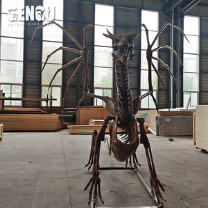 Sculpture d'os en fibre de verre sur mesure de 7 m pour exposition muséale d'histoire naturelle GENGU-FF-D-010 – Design de squelette de dragon complexe - Product Image 6