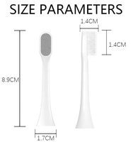 Micro-nano 20000 Superfine Micro Soft Bristles Nano Ultra Soft Cabezal de cepillo de dientes eléctrico para adultos Juego de 2 piezas para Philips Xiaomi