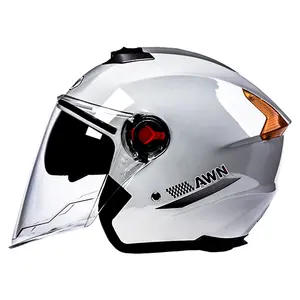 Helm motor wajah terbuka ABS lensa ganda terlaris aksesori motor helm motor Cascos Para Moto Eps helm sepeda motor untuk dewasa