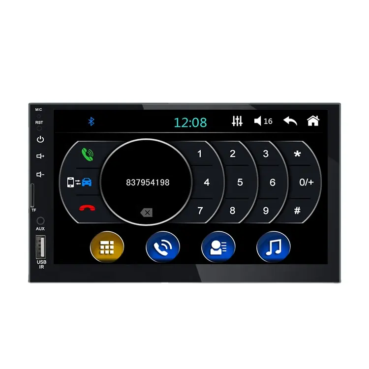 Pemutar Mp5 Radio mobil Android kualitas tinggi Universal Radio Mobil Gps Stereo Gps 7 inci navigasi 10 inci 25dB pemutar dvd Mobil