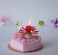 Classique créatif Lotus chantant joyeux <span class=keywords><strong>anniversaire</strong></span> musique <span class=keywords><strong>chanson</strong></span> Surprise Double fleur rotation <span class=keywords><strong>anniversaire</strong></span> musique bougie - Product Image 5