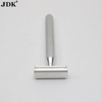 Pisau Cukur Pria JDK OEM Logo Kustom, Pisau Cukur Manual Dua Sisi CNC, Gagang Aluminium Alloy, Berbagai Warna, Kemasan Kustom