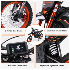 M5 1200W 어린이용 전기 더트 바이크 48V 20.8AH 리튬 배터리 50km/h 오프로드 전기 오토바이 (어린이 및 청소년용) - Product Image 2