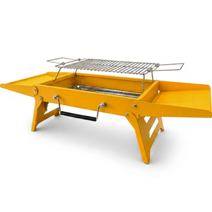 Parrilla de Carbón Portátil Plegable, Estufa de Camping para Barbacoa, Rejilla de Cocina de Acero Inoxidable para Picnic, Jardín y Playa - Product Image 1