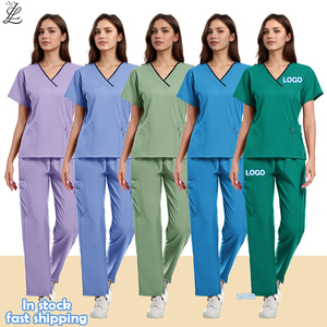 Top Thời Trang Y Tế Bác Sĩ Y Tá Bệnh Viện Phụ Nữ Người Đàn Ông Đồng Phục Jogger Bệnh Viện Đồng Phục Điều Dưỡng Chà Tẩy Tế Bào Chết Đồng Phục Bộ - Product Image 1