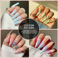 Nouveauté Easywell : Faux Ongles Courts Rouges Style French Press, Boîtes à Ongles de Luxe Personnalisées, Conception de Marque Privée