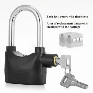 Kunci Anti Maling Berbahan Paduan Logam & Plastik Industri untuk Penyimpanan Kendaraan, Motor, Sepeda, Lemari, Kunci <span class=keywords><strong>Alarm</strong></span> Tahan Air - Product Image 1