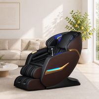 Fauteuil de massage 3D portable de luxe pour le corps entier, 136 cm, avec rail SL, commande vocale IA, chauffage, inclinaison zéro gravité, pour usage domestique