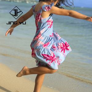 Personalized Children Hawaiian <b>Dress</b> Custom Printed Sleeveless Ruffled Summer <b>Girls</b> Beach <b>Dress</b> - Product Image 4