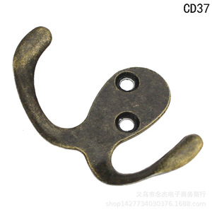 Antique Alloy Double <b>Hook</b> 68x44mm Zinc Die Casting Slip <b>Hook</b> For Cabinet Clothes Home Decorative Accessories - Product Image 5