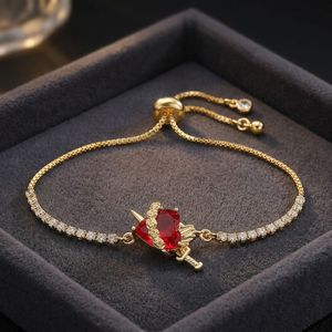 Bracelet tennis unisexe en or massif 14 carats avec diamants de laboratoire sertis griffe, perle d'eau douce certifiée IGI, bijoux à porter au quotidien AMBER - Product Image 1
