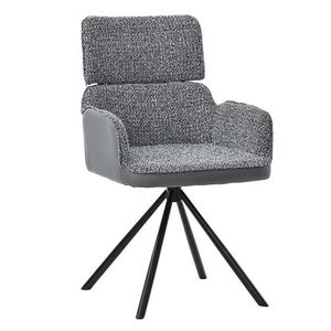 Nórdico clásico tapizado acento moderno tela blanca terciopelo cocina comedor Mesa <span class=keywords><strong>muebles</strong></span> comedor sillas patas de Metal - Product Image 1