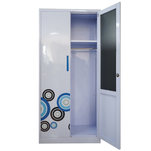 Moderna moda Design unico modulare a 2 porte in acciaio per bambini guardaroba allungabile laboratori lavanderie sale da pranzo - Product Image 3