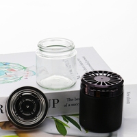 Vente en gros de diffuseurs de parfum automobiles en verre transparent noir et vert de 120 ml, accessoires de voiture, désodorisant, purificateur d'air, pot en verre