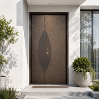 Portail de jardin en aluminium gravé CNC sur mesure, panneau d'entrée extérieur moderne avec serrure intelligente pour projets de villas, cours et maisons résidentielles