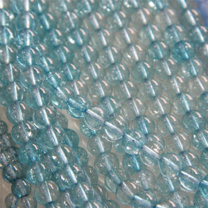 حبات الزجاج الرخيصة الهالة الزرقاء حبات الكوارتز فضفاضة مستديرة الكوارتز الكريستال الزبرجد لصنع المجوهرات - Product Image 4