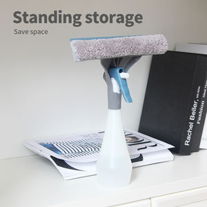 Lame de nettoyage de fenêtre en <span class=keywords><strong>microfibre</strong></span> avec manche en PP, raclette multifonction 24x21cm pour le nettoyage du verre - Product Image 6