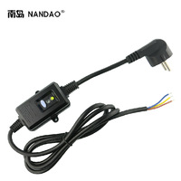 Prise PRCD NANDAO 16A 250V avec certification CE, câble de 2 m, adaptateur de disjoncteur différentiel européen pour climatiseurs