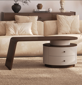<span class=keywords><strong>Table</strong></span> <span class=keywords><strong>basse</strong></span> moderne de luxe en <span class=keywords><strong>bois</strong></span> <span class=keywords><strong>massif</strong></span> avec rangement pour petit appartement ou salon - Product Image 2