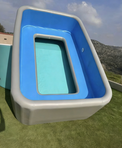 Grande <span class=keywords><strong>piscine</strong></span> gonflable d'extérieur, <span class=keywords><strong>piscine</strong></span> sécurisée pour enfants avec sièges confortables, spa d'été avec matériau Drop-Stitch - Product Image 3