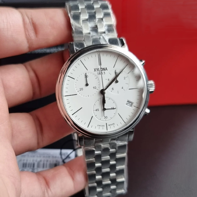Premium Chronograph Quartz Watch Men's Stainless Steel Watch