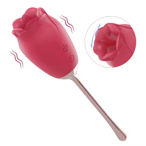 Gift Rose Tongue Licking G-Spot Vibrator with USB for Women's Pleasure SHD-S398 Adult Sex Toy - Product Image 1