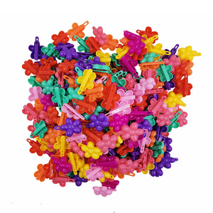 100 pinces à cheveux pour filles, barrettes en plastique à charnière, pour tout-petits, enfants, bébés, style années <span class=keywords><strong>80</strong></span>-90, colorées, mignonnes, à motifs de dessins animés, accessoires pour cheveux - Product Image 2
