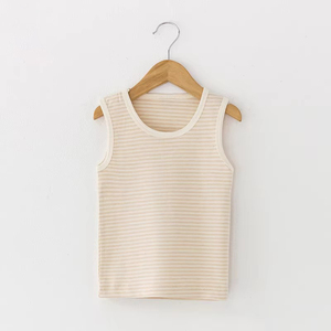 Organic Cotton Striped T-Shirt Top <strong>for</strong> <strong>Newborn</strong> Infants Summer Underwear <strong>Vest</strong> <strong>for</strong> Babies - Product Image 2