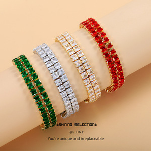 European American Style Solid Color Retro Zircon Inlaid <b>Bracelet</b> <b>Set</b> Copper Alloy Party Jewelry - Product Image 5
