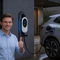 Station de recharge pour voitures électriques, chargeur mural EV, 22 kW, 11 kW, 3 phases, EVSE portable avec application intelligente, 6 m, certifié CE