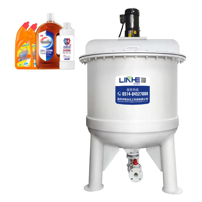 Tanque de polipropileno anticorrosivo de PVC, mezclador de peróxido de hidrógeno, tanque de mezcla de almacenamiento de cloro líquido