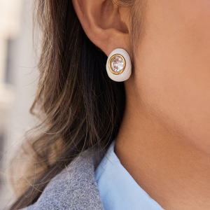 <b>Cuff</b> <b>Earrings</b> Geometric Zircon Bezel Setting Stainless Steel Everyday Wear - Product Image 4