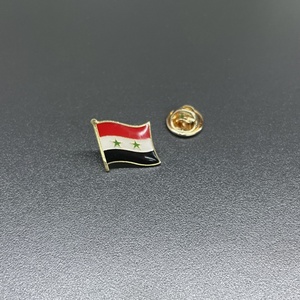 Venta caliente Bandera de metal Pins Goteo Pegamento Esmalte duro Broche Insignias de varios países - Product Image 1