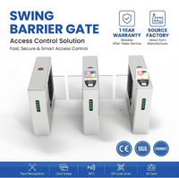 Torniquete de Barrera Abatible de Acero Inoxidable 304 con Sistema de Control de Acceso por Reconocimiento Facial RFID para Gimnasio, OEM, ODM, CE, 1 Año de Garantía