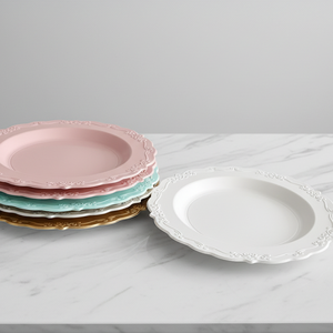 Juego de Platos Desechables para Restaurante, Libres de BPA, Ecológicos, de 5-10 Pulgadas, Color Personalizado, Venta al por Mayor para Fiestas - Product Image 1
