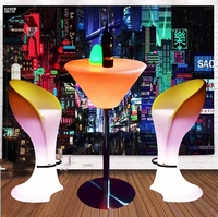 Barre LED pour boîte de nuit 106 cm Mobilier de table Table de bar à cocktails à led Chaises et tables à led