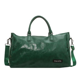 Borsa da viaggio con logo personalizzato in pelle borsone da viaggio per donna uomo - Product Image 1