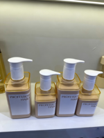 Bouteille cylindrique en PE avec pompe, 300ml, 400ml, 500ml, avec manchon en PS, logo et couleur personnalisés, pour shampoing, lotion corporelle, gel douche - Vente en gros