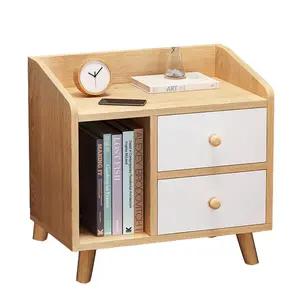 Ownswing Mesa de cabeceira de madeira maciça para crianças, armário de cabeceira pequeno com gavetas, mesa de cabeceira para crianças, atacado de fábrica