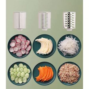 Vegetable Cutter Manual 6-Piece Multifunctional Eco-Friendly Plastic Kitchen Tool Stainless Steel Blades Cheese <b>Potato</b> Grater - Product Image 2