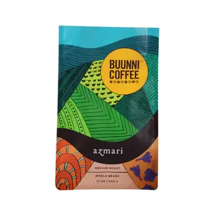 リサイクル可能な12オンス5Lbコーヒーバッグ卸売コーヒーパッケージバルブ付き平底コーヒーバッグ