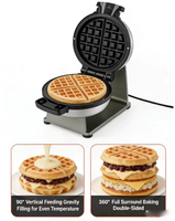 Gaufrier électrique avec coque en alliage d'aluminium pour usage domestique, fonctions multifonctionnelles