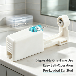 <span class=keywords><strong>Pistolet</strong></span> de perçage d'oreille à domicile sans douleur, en titane G23 de qualité implantable, kit de bijoux pour <span class=keywords><strong>tragus</strong></span>, labret, daith - Product Image 1