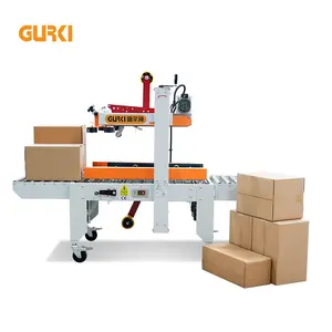 Four Direction Belt Driven Carton Tape Sealer Closed Box Machine for food,toys,tobacco,daily chemicals