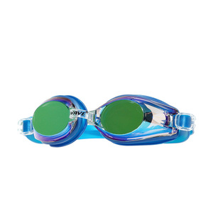 Gafas de natación Wave con lentes con revestimiento de espejo, antivaho, de silicona, ajuste universal - Product Image 1