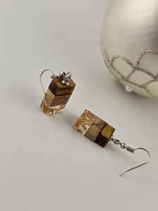 Fashionable <b>Resin</b> And Wooden Earrings Lightweight Handmade Jewelry Nature Inspired Design Perfect For Everyday Wear Or Special - Product Image 5